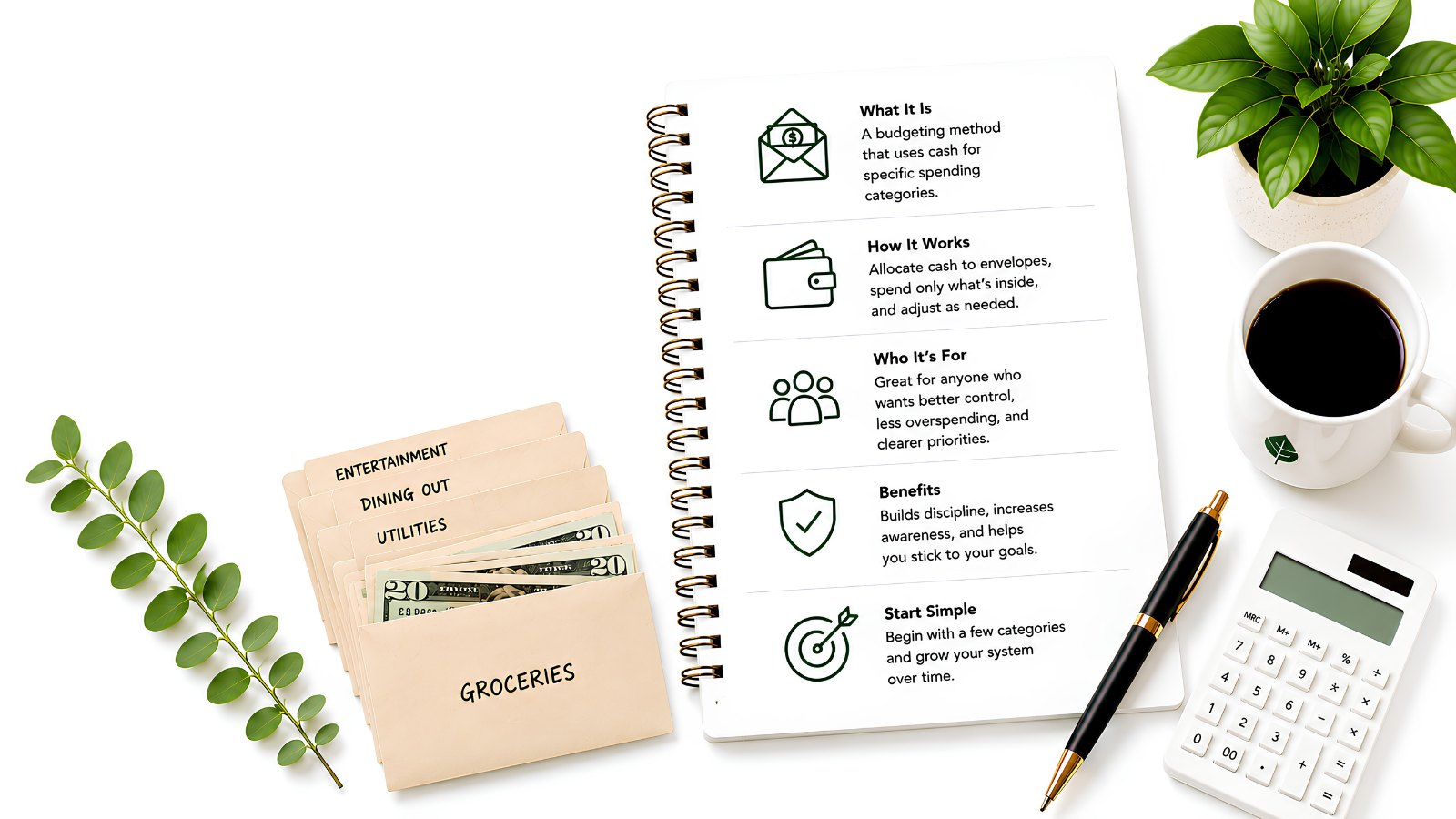 The cash envelope system explained: what it is, how it works, who it's for, the benefits, and how to start simple with labelled cash envelopes.